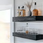 Hanah Home Raf278 Estantería de Pared de Madera Negra (2 piezas)